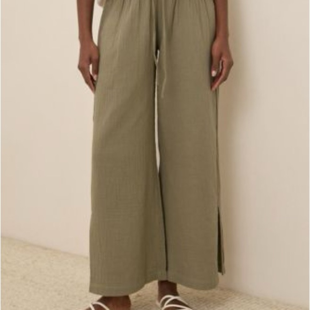 PACT Organic Cotton Coastal Double Gauze Split Hem Pant